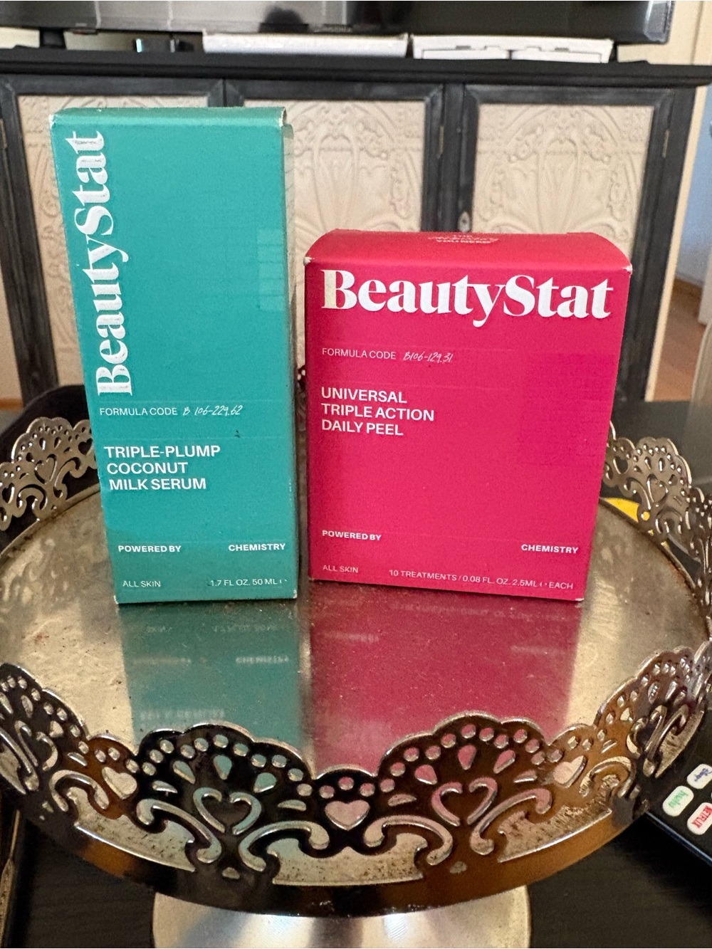 BeautyStat Triple-Action Skincare Set - Teal & Pink